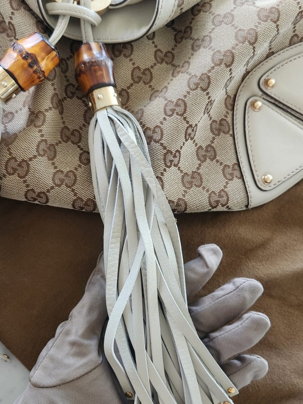 Gucci beige monogram Indy bag - Picture 6 of 12